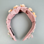 Flower Star Beaded Fabric Headband L4894