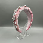 Pearl Rhinestone Chain Sponge Headband L4896