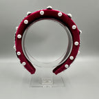 Pearl Rhinestone Chain Sponge Headband L4896