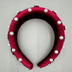 Pearl Rhinestone Chain Sponge Headband L4896