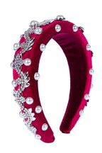 Pearl Rhinestone Chain Sponge Headband L4896