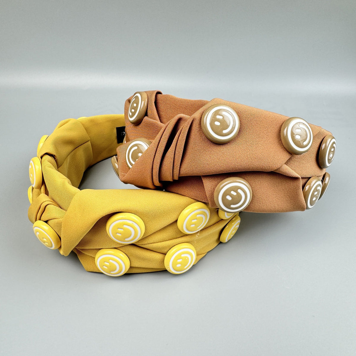 Smiley Face Knotted Fabric Headband L4899