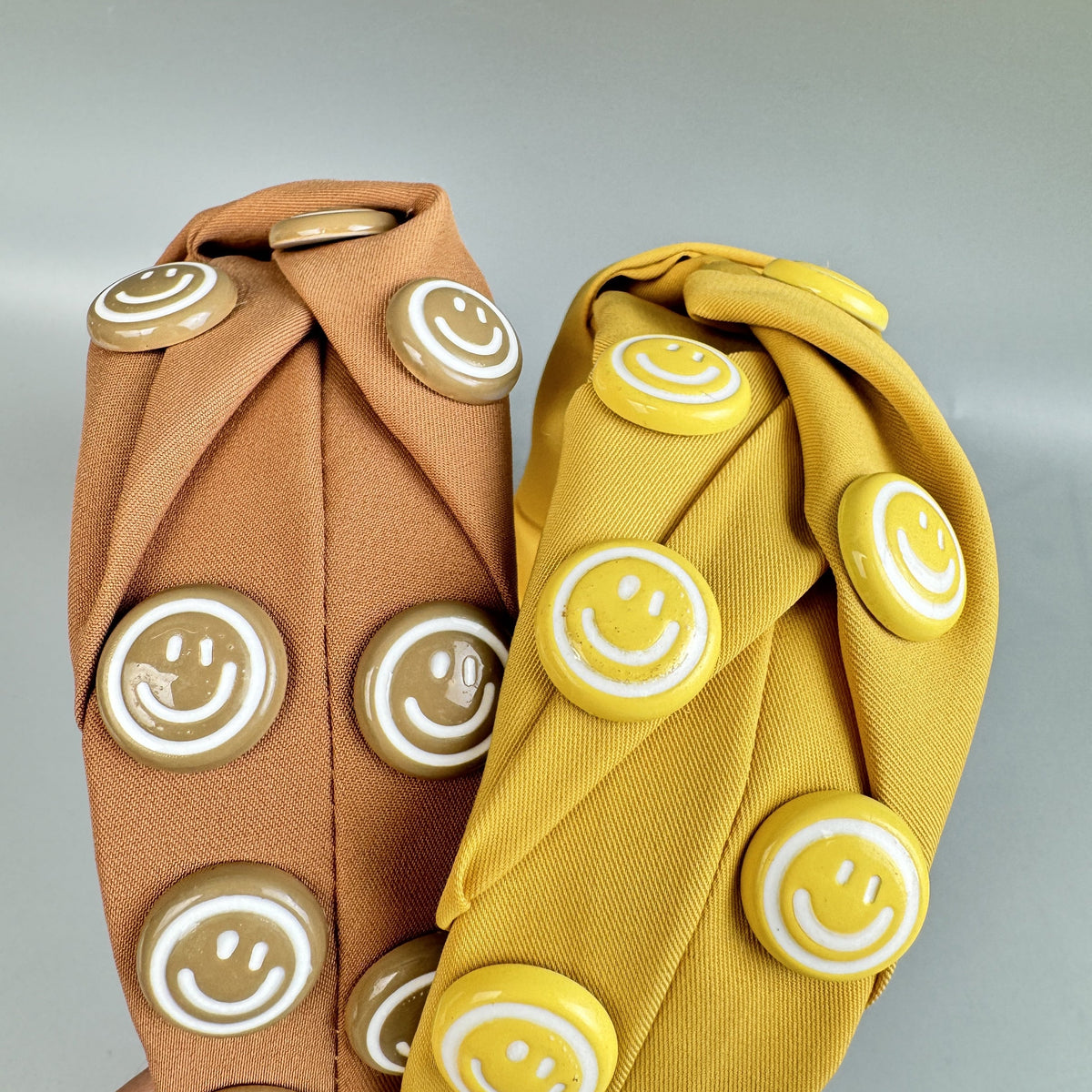 Smiley Face Knotted Fabric Headband L4899