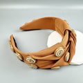Smiley Face Knotted Fabric Headband L4899