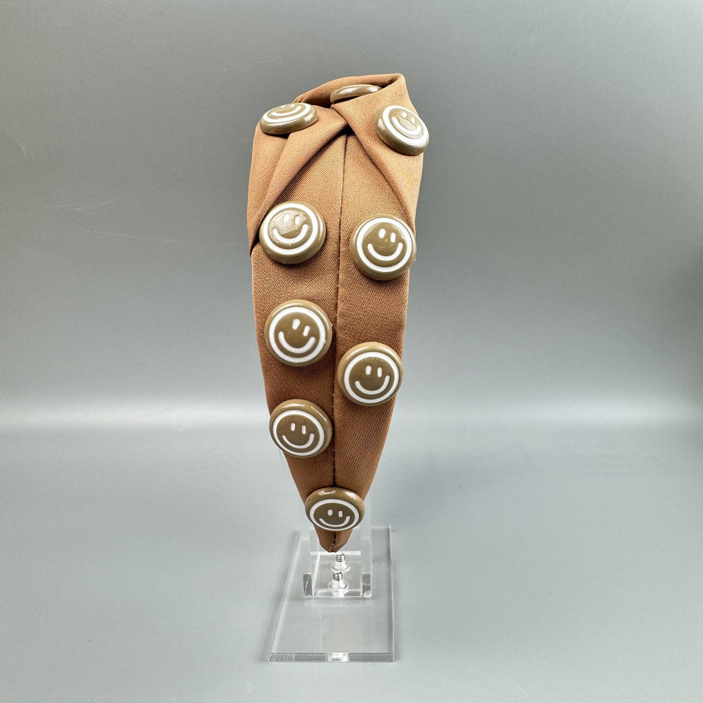 Smiley Face Knotted Fabric Headband L4899