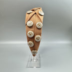 Smiley Face Knotted Fabric Headband L4899