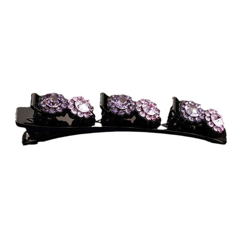 Rhinestone Braid Acrylic Hair Clip L4906