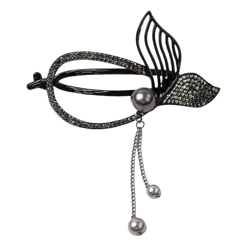 Tassel Rhinestone FishTail Hair Clip L4921
