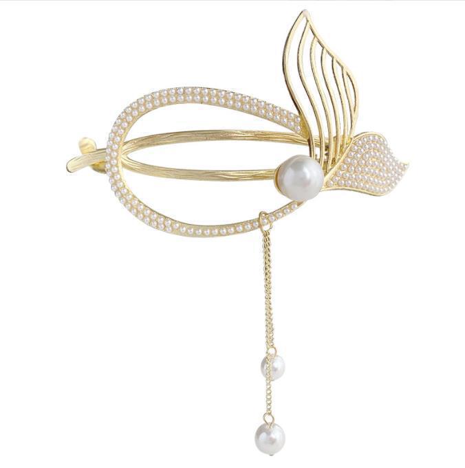 Tassel Rhinestone FishTail Hair Clip L4921