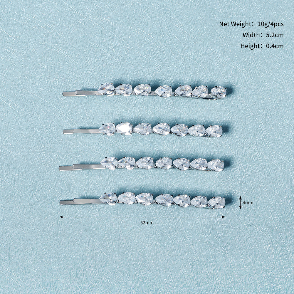 Cubic Zirconia Bobby Hair Clip L4952