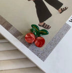 Cherry Acrylic Mini Hair Clip L4987