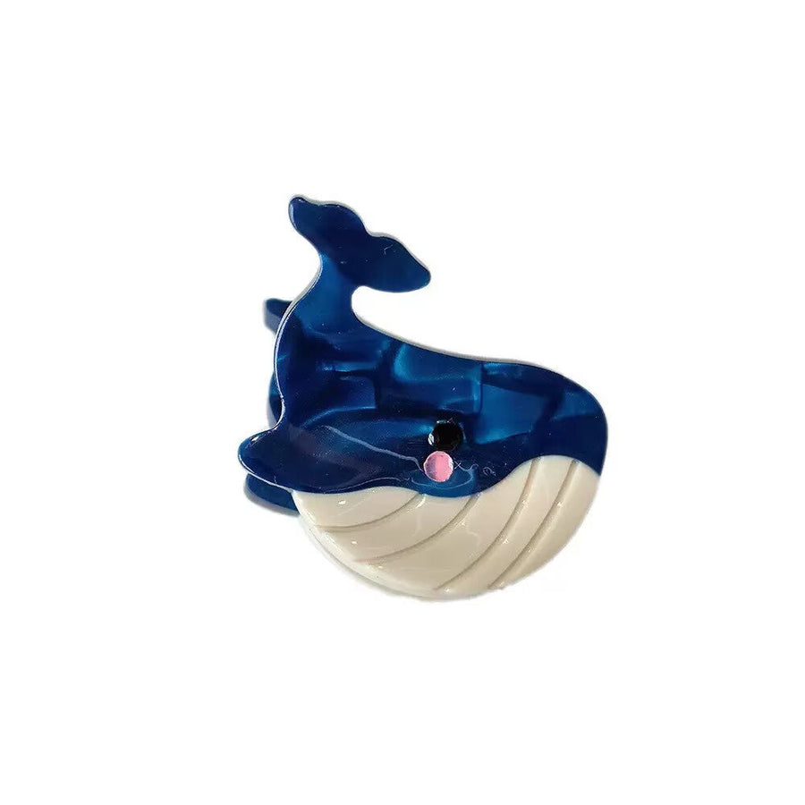 Whale Acrylic Mini Hair Clip L4989