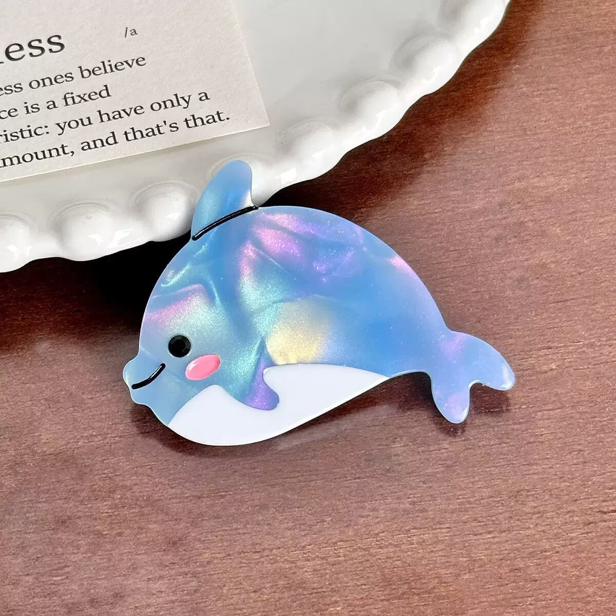 Dolphin Acrylic Hair Clip L4991