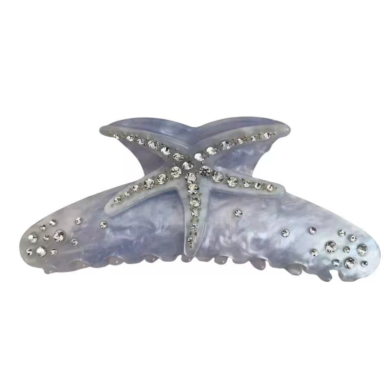 Starfish Crystal Acrylic Hair Clip L4994