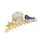 Dolphin & Starfish Acrylic Hair Clip L4995