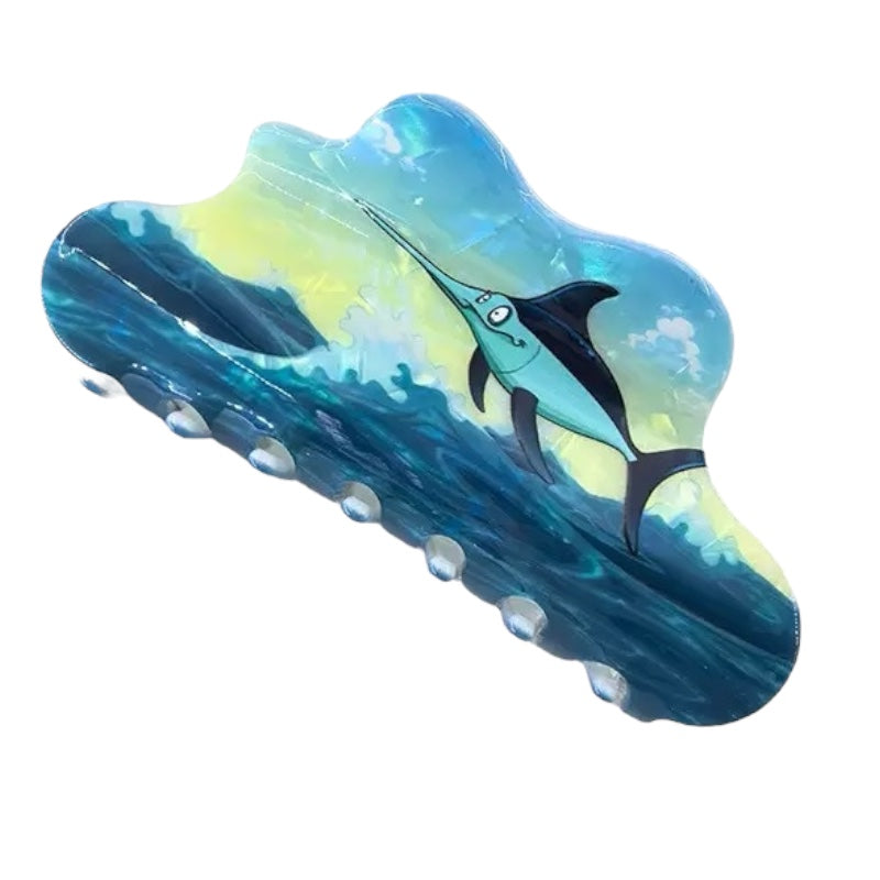 Swordfish Acrylic Hair Clip L4996