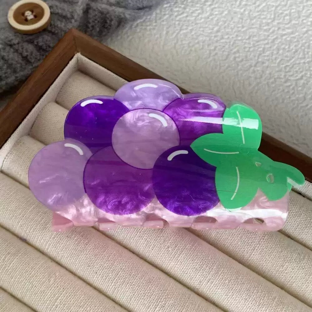 Grape Acrylic Hair Clip L4998