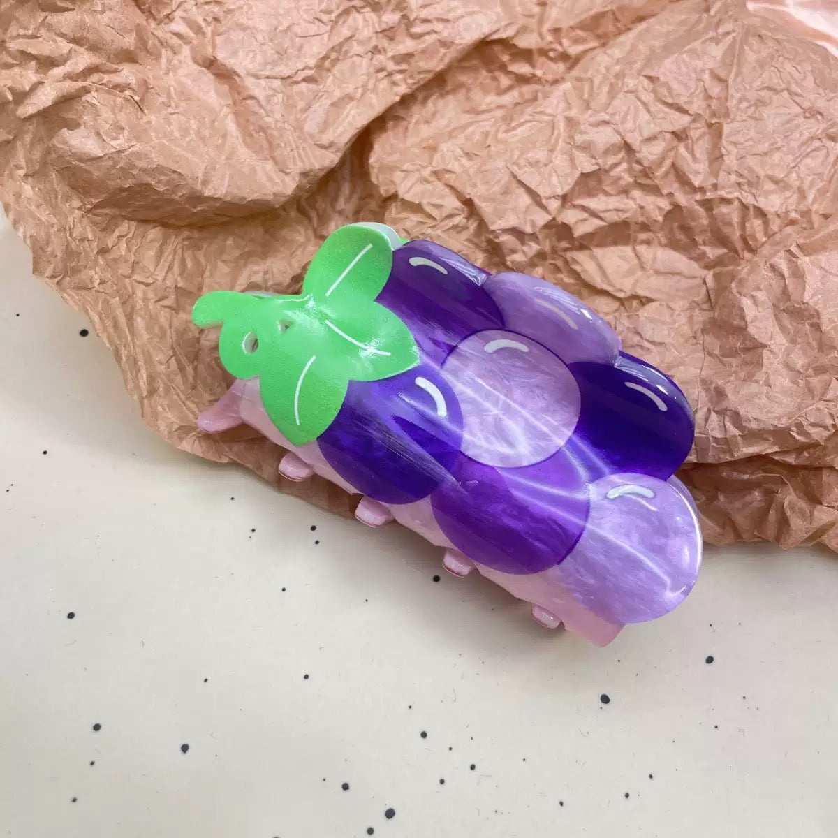 Grape Acrylic Hair Clip L4998