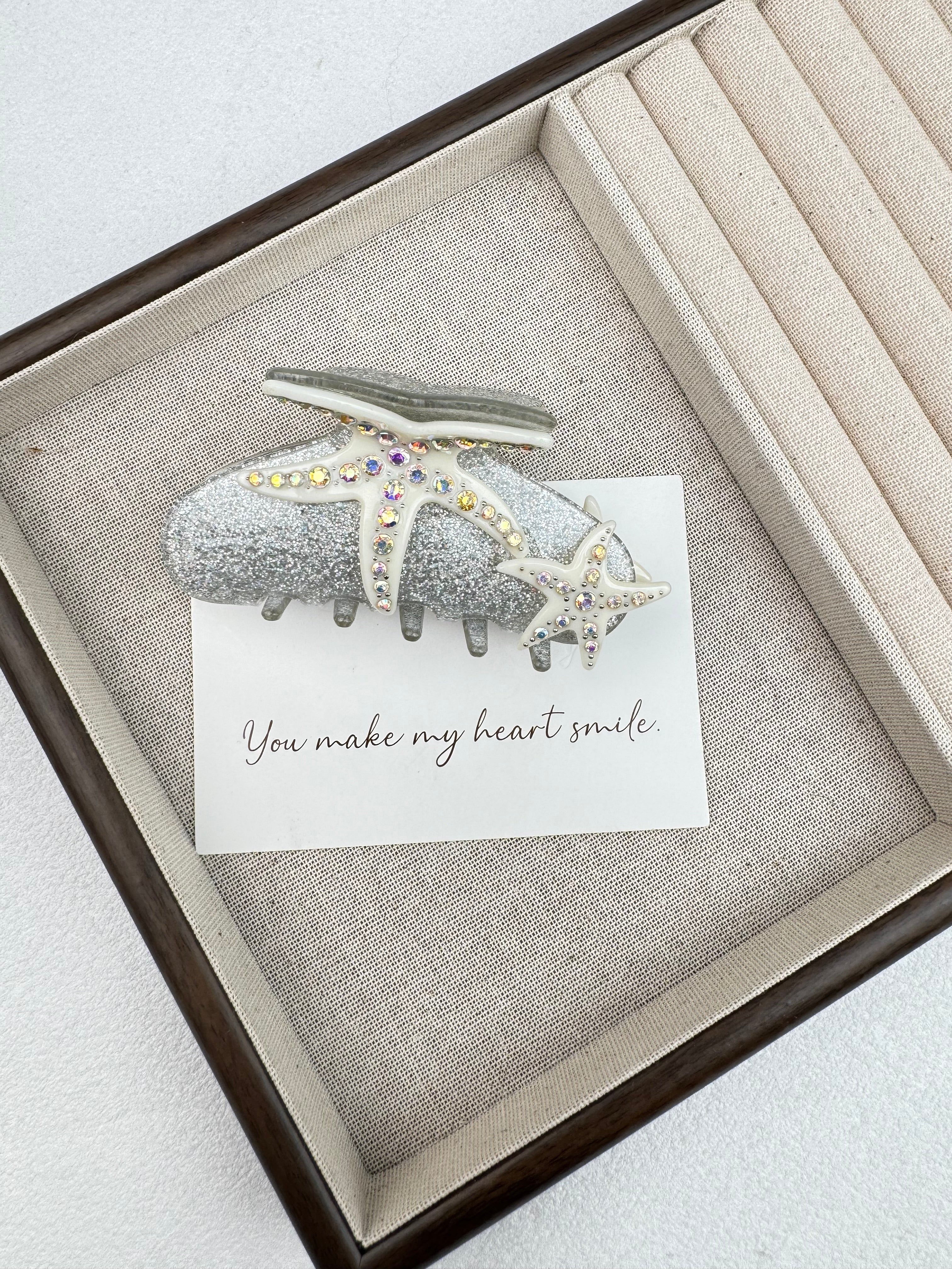 Starfish Crystal Acrylic Hair Clip L4999