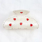 Heart Crystal Acrylic Hair Clip L5001