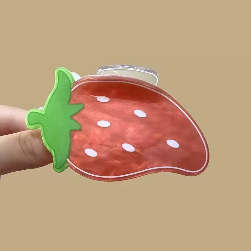 Strawberry Acrylic Hair Clip L5002