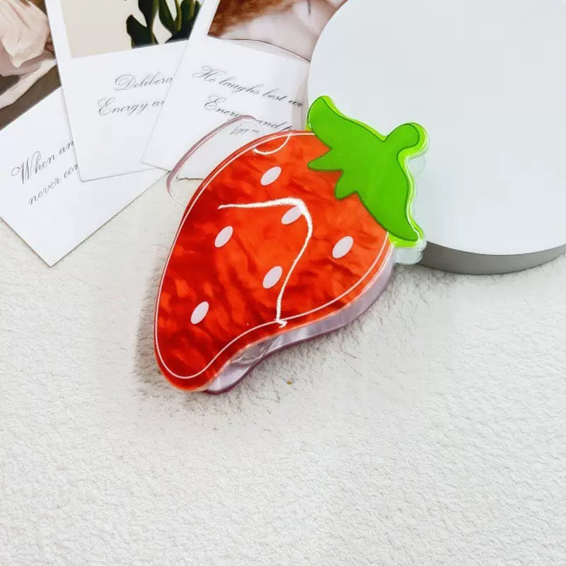 Strawberry Acrylic Hair Clip L5002