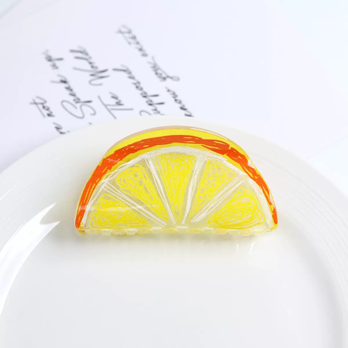 Orange Acrylic Hair Clip L5028