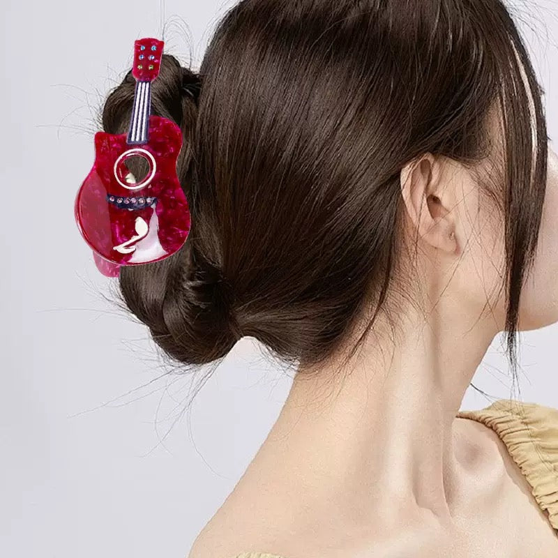 Guitar Acrylic Hair Clip L5030
