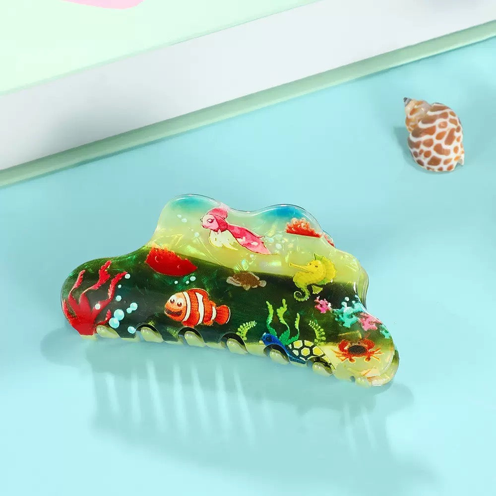 Ocean Acrylic Hair Clip L5032