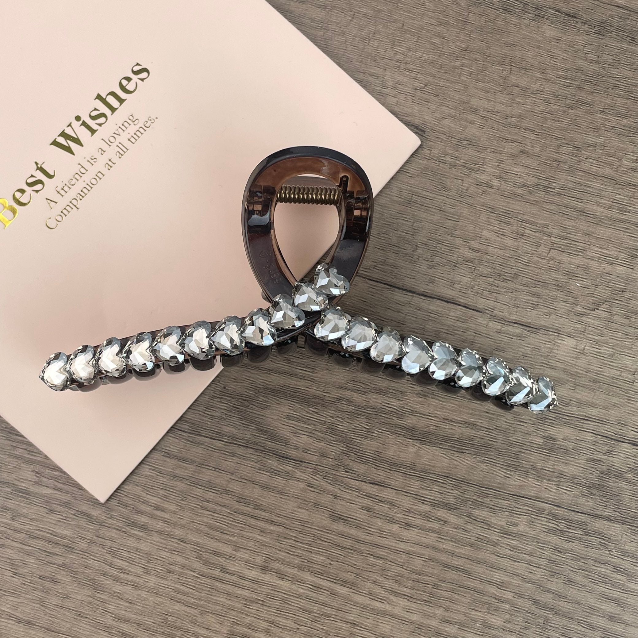 Heart Shaped Acrylic Hair Clip L5042