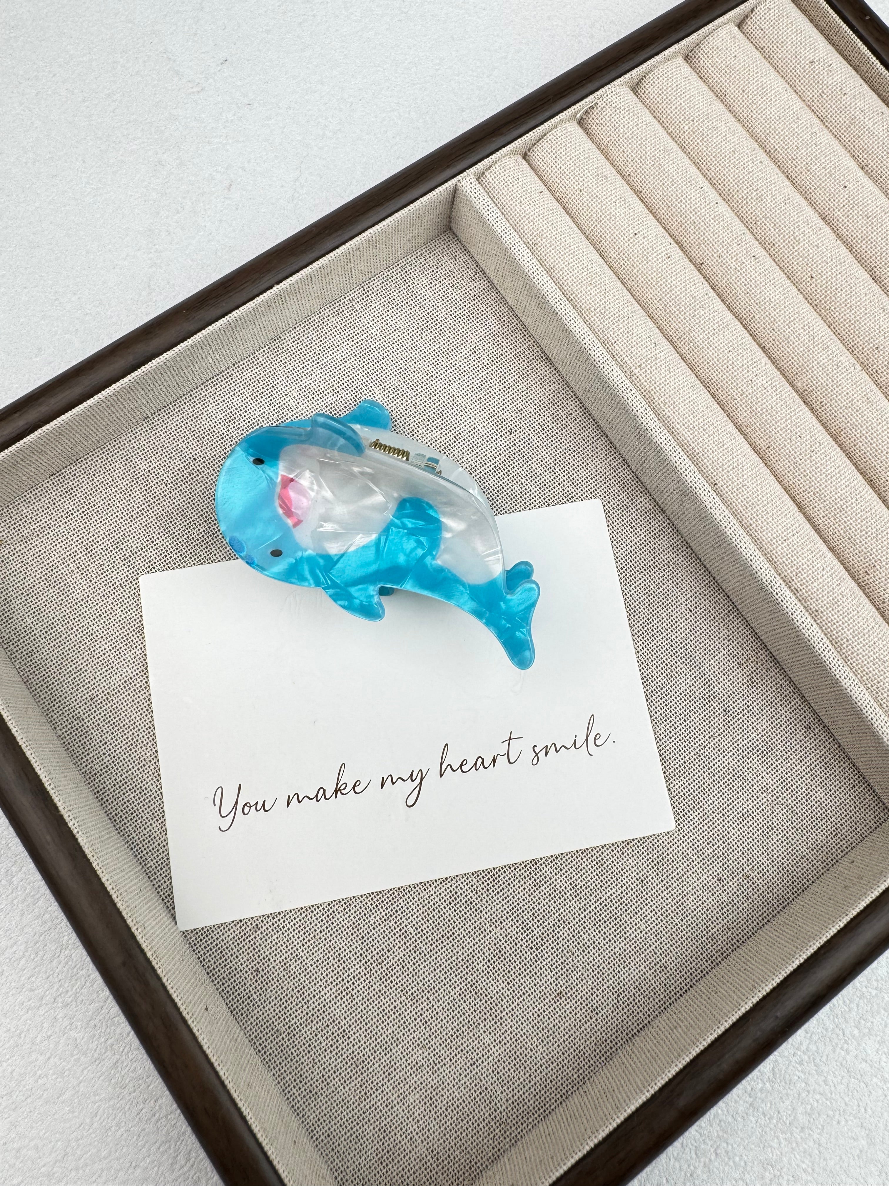 Dolphin Acrylic Hair Clip L5132