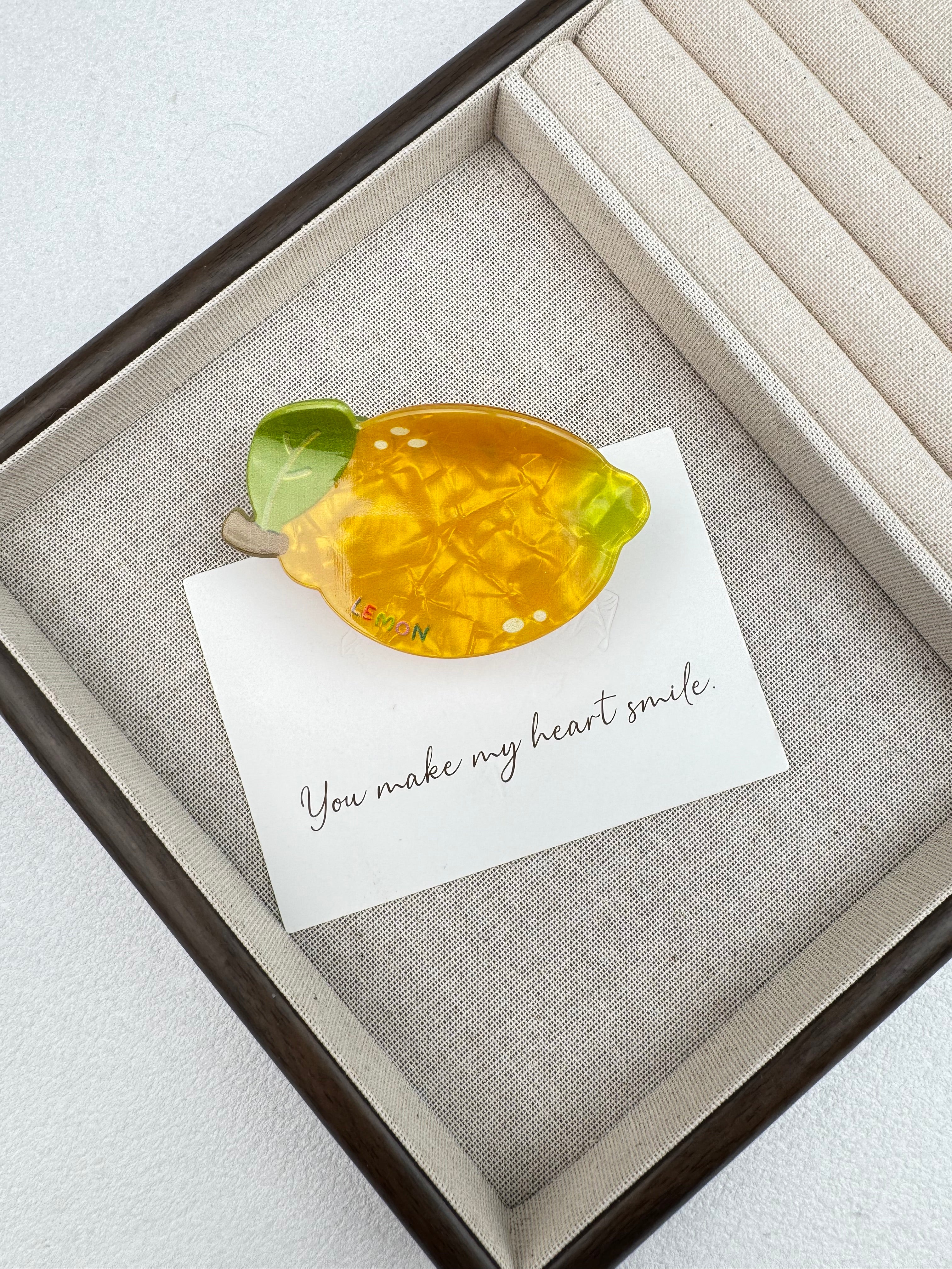 Lemon Acrylic Hair Clip L5140