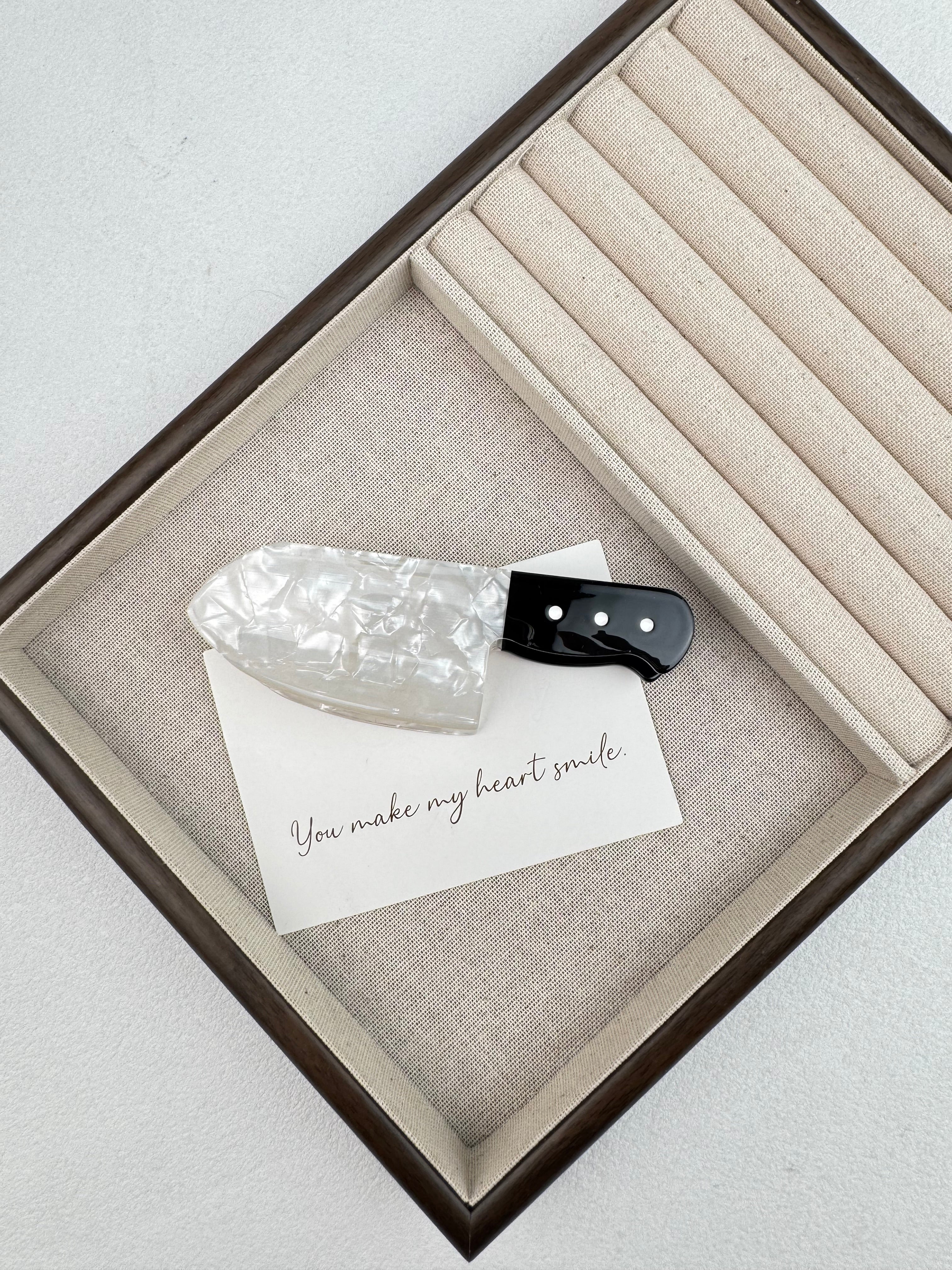 Knife Acrylic Hair Clip L5150