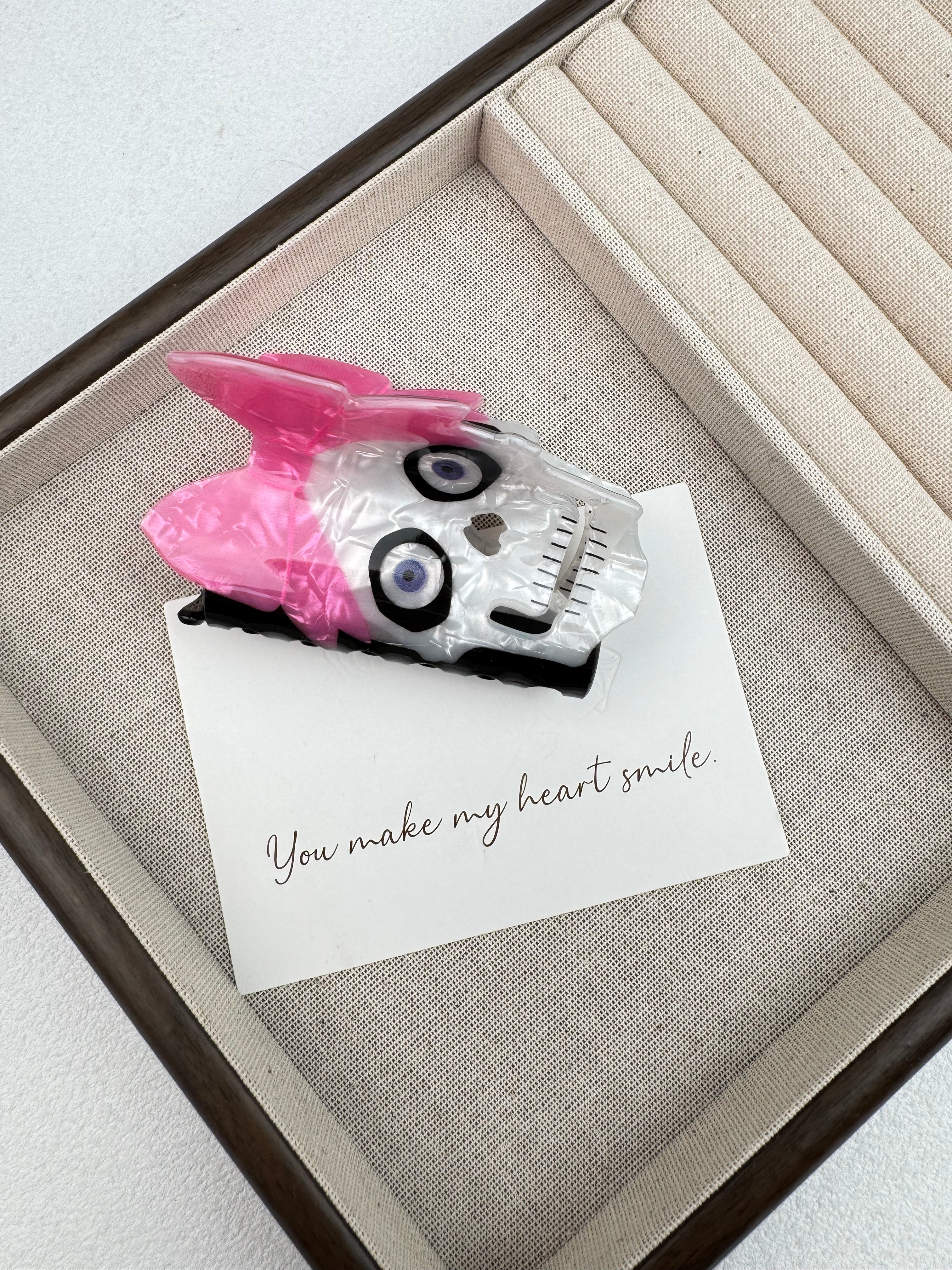 Skull Acrylic Hair Clip L5154