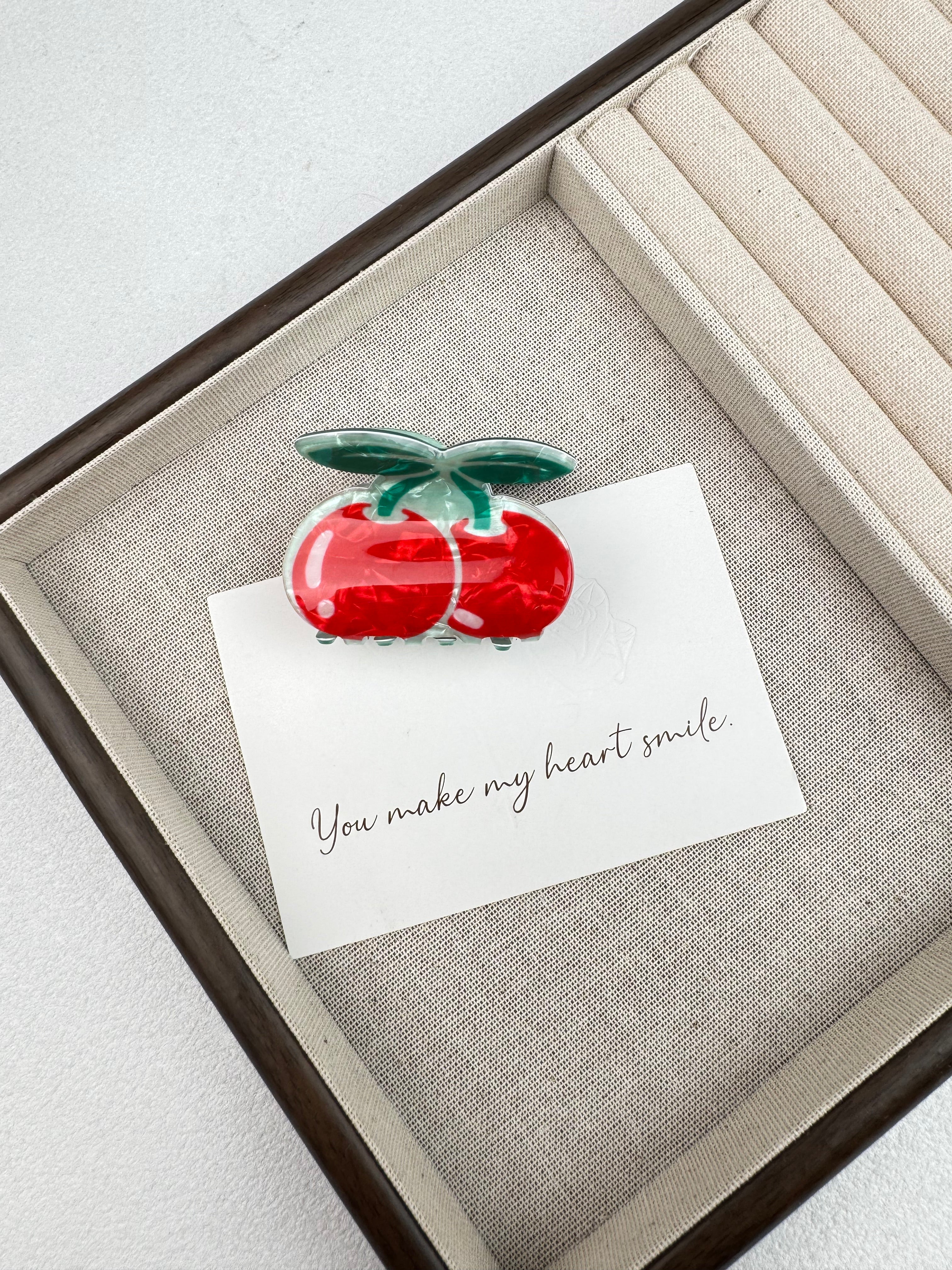 Cherry Acrylic Hair Clip L5166