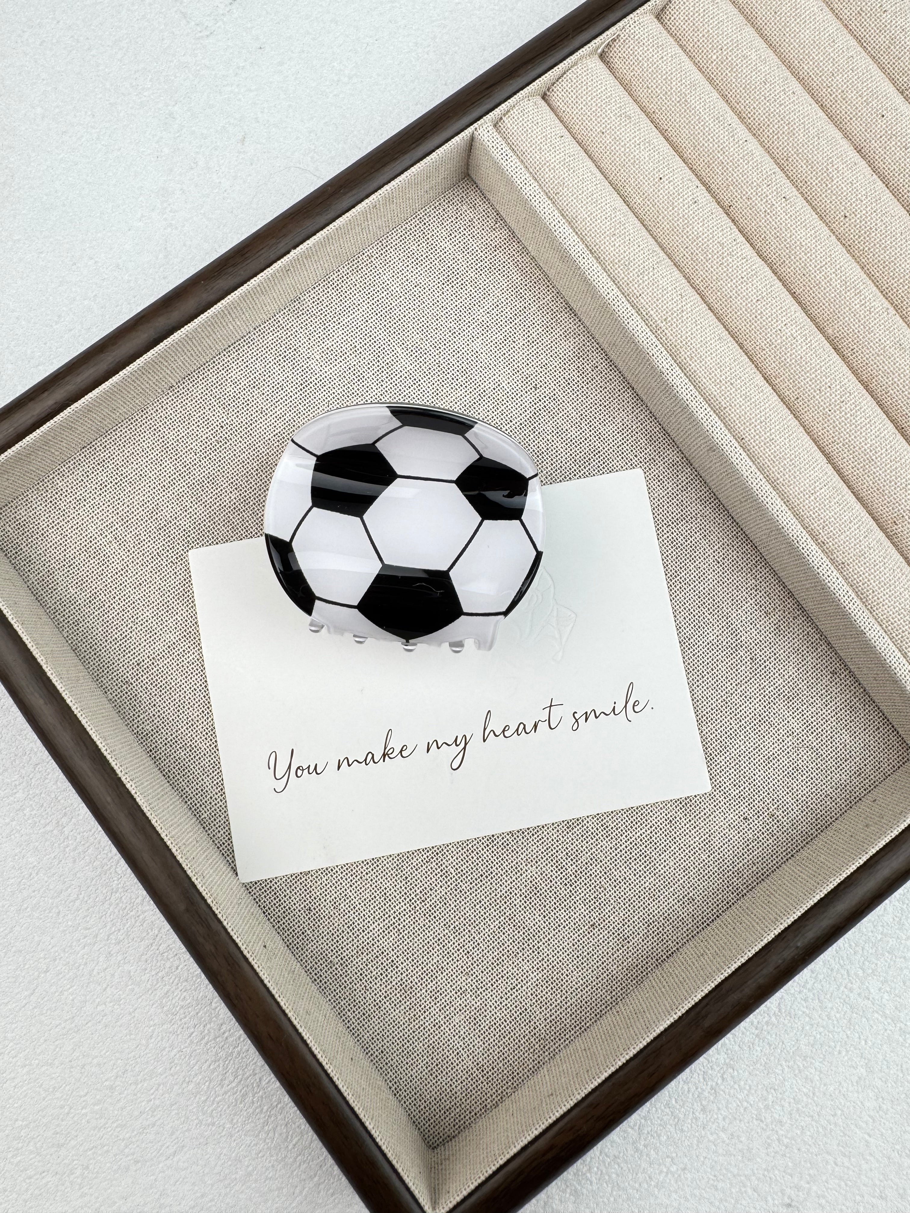 Football Acrylic Hair Clip L5169