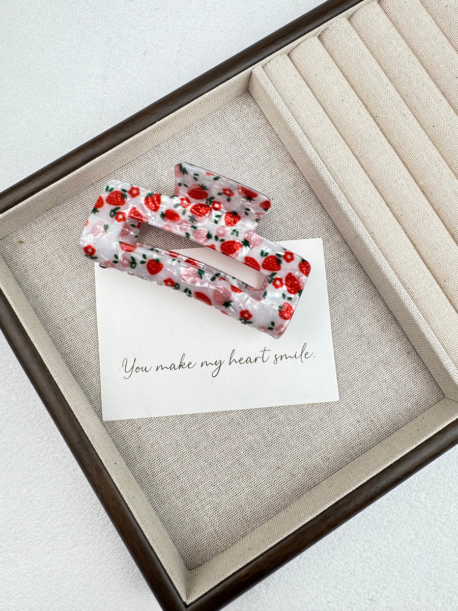 Strawberry Acrylic Hair Clip L5176