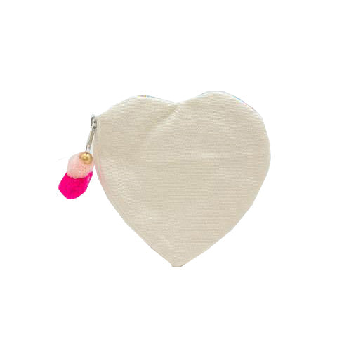 Letter L Beaded Heart Coin Purse LAC-CP-1009