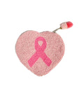 Ribbon Heart Beaded Pouch LAC-CP-1209