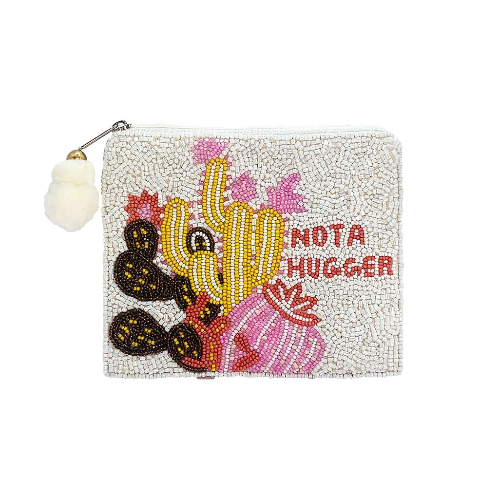 Not a Hugger Beaded Pouch LAC-CP-1307