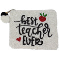 Best Teacher Ever Beaded Pouch LAC-CP-1407