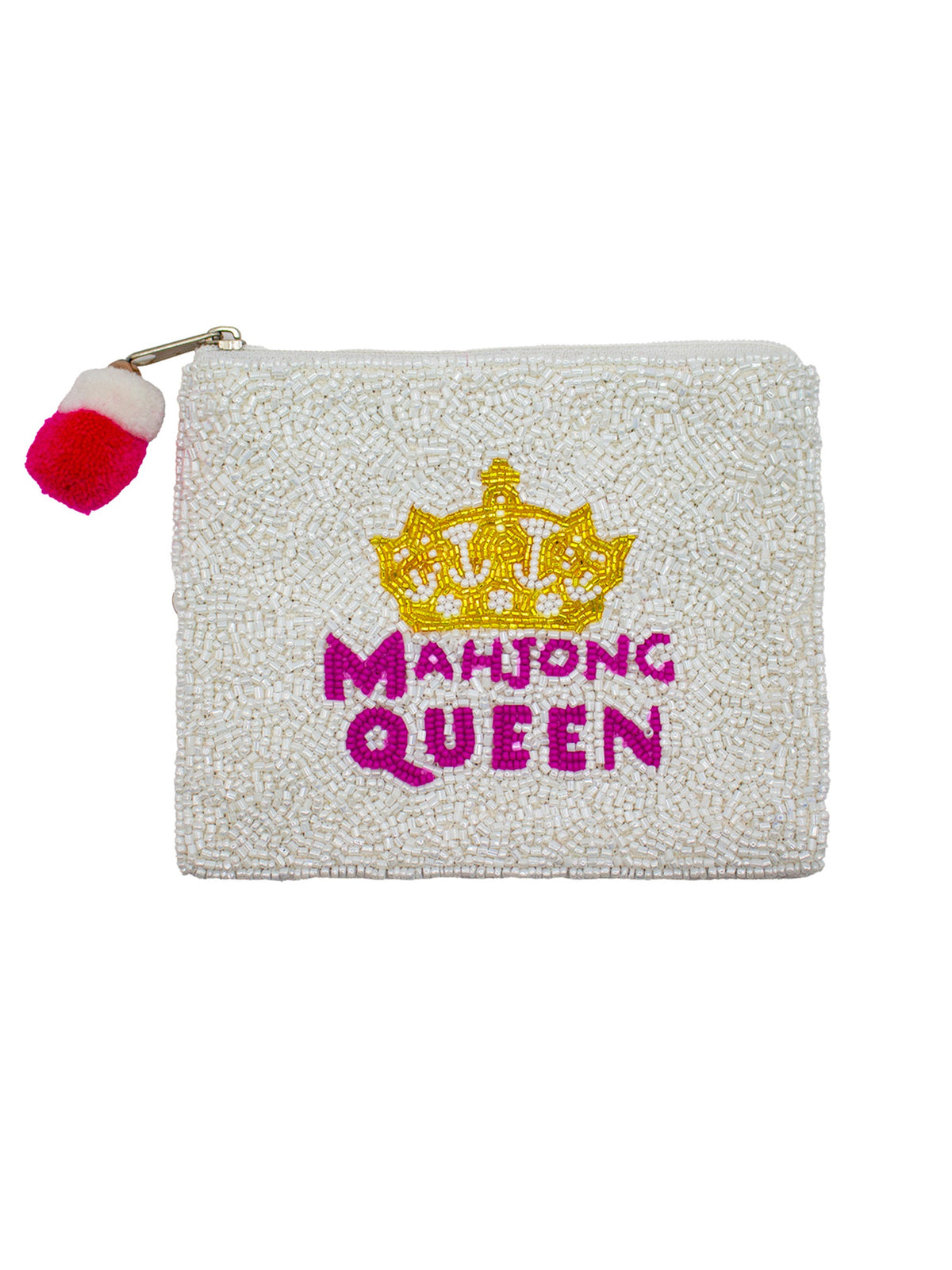 Mahjong Queen Beaded Pouch LAC-CP-1438