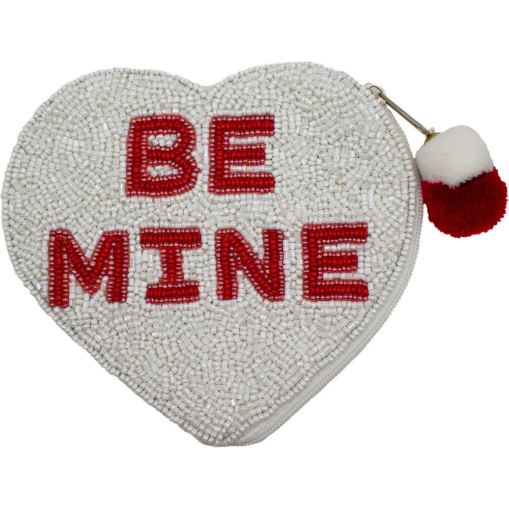 Be Mine Heart Beaded Pouch LAC-CP-1457