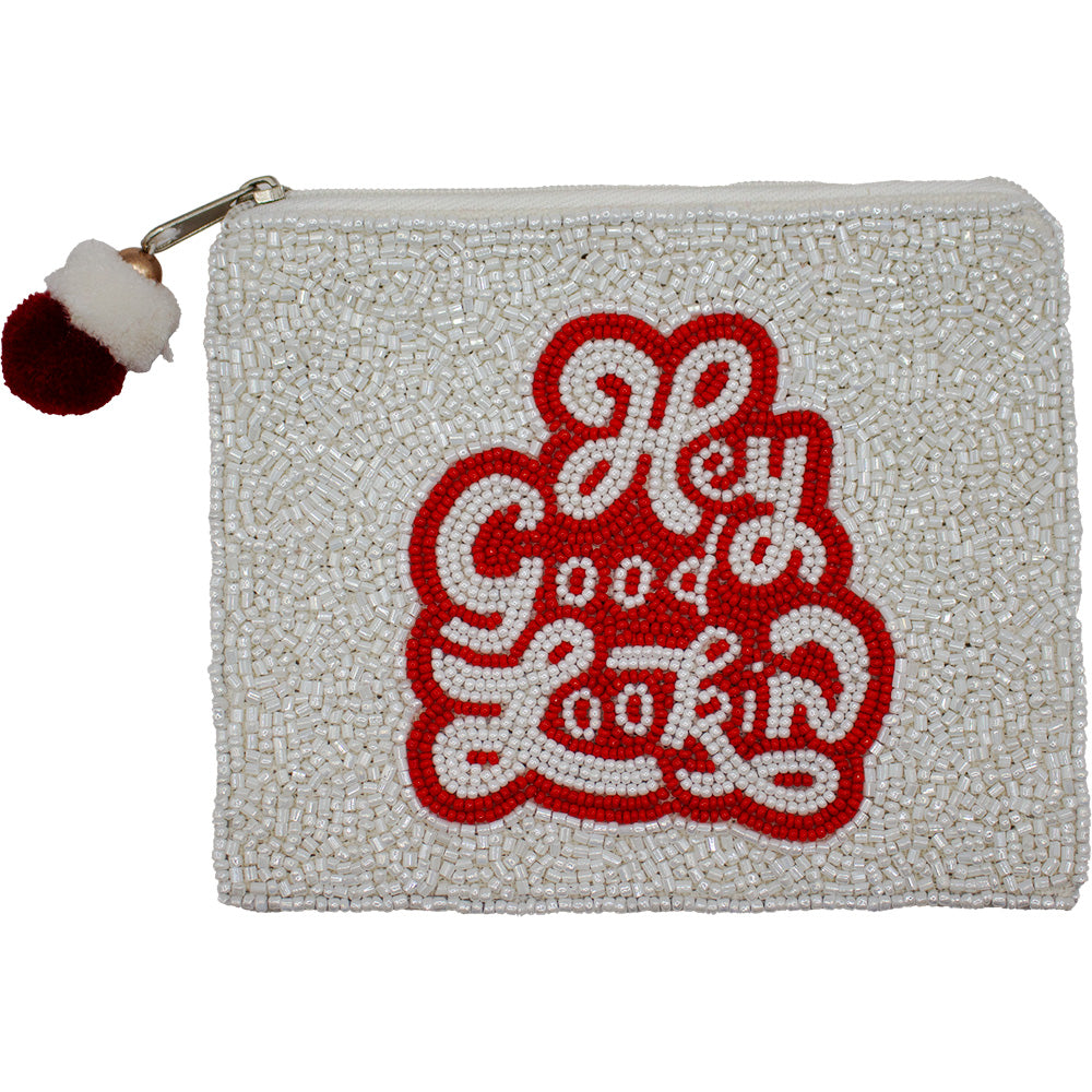 Hey Good Lookin Beaded Pouch LAC-CP-1458