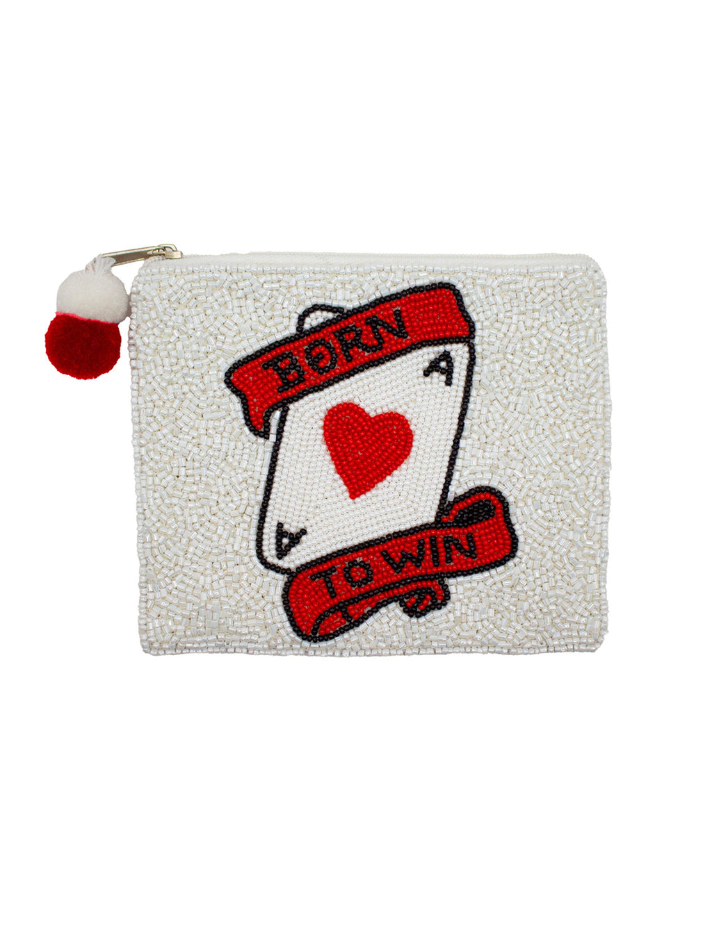 Born to Win Beaded Pouch LAC-CP-1462