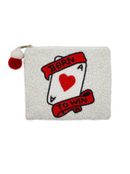 Born to Win Beaded Pouch LAC-CP-1462