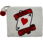 Born to Win Beaded Pouch LAC-CP-1462