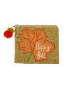 Happy Fall Beaded  Pouch LAC-CP-1465