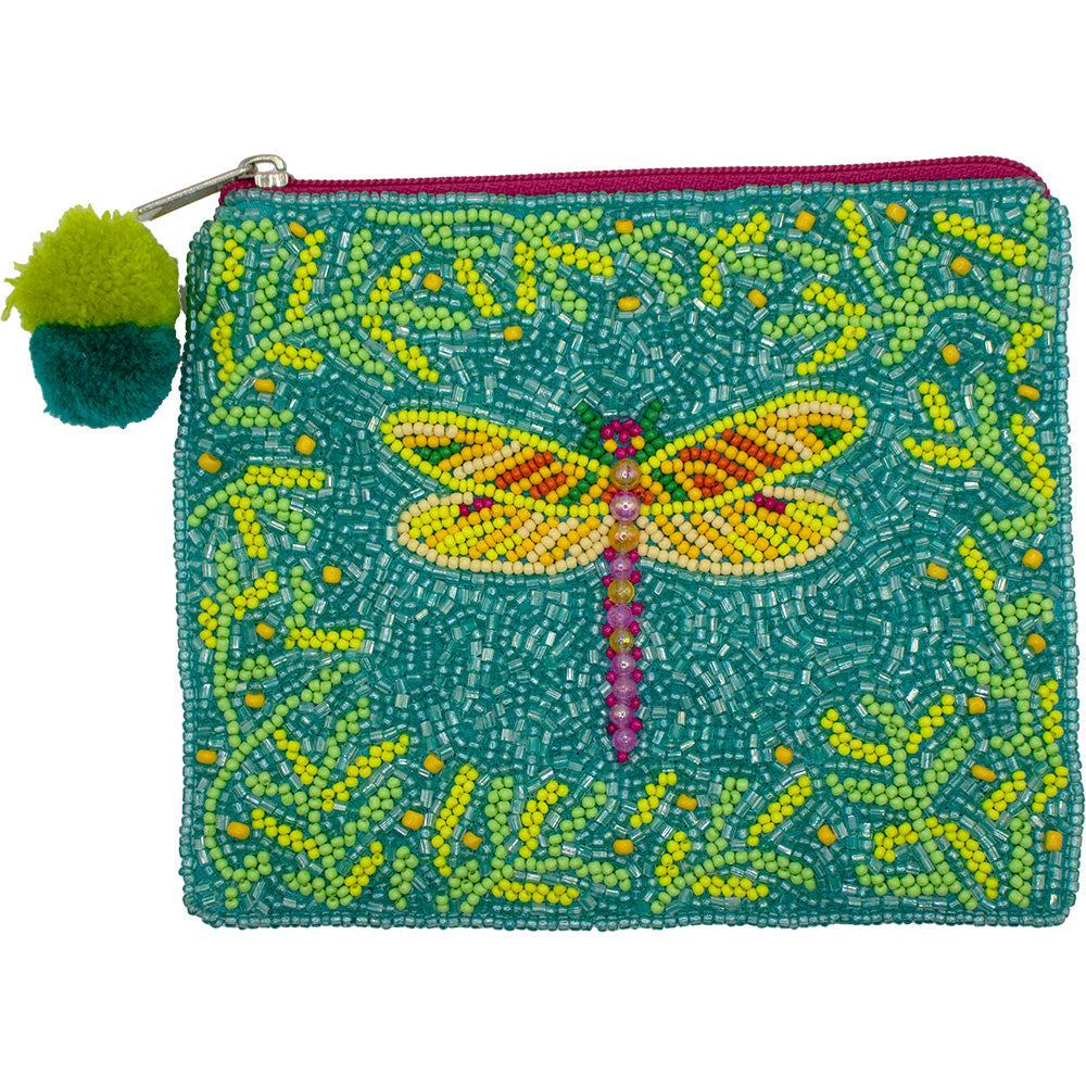 Dragonfly Beaded Pouch LAC-CP-1466