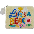 Life's A Beach Beaded Pouch LAC-CP-1526